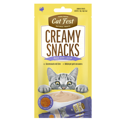 Cat Fest Creamy snacks with Duck and Caviar