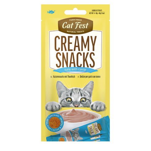 Cat Fest Creamy snacks with Tuna and Caviar