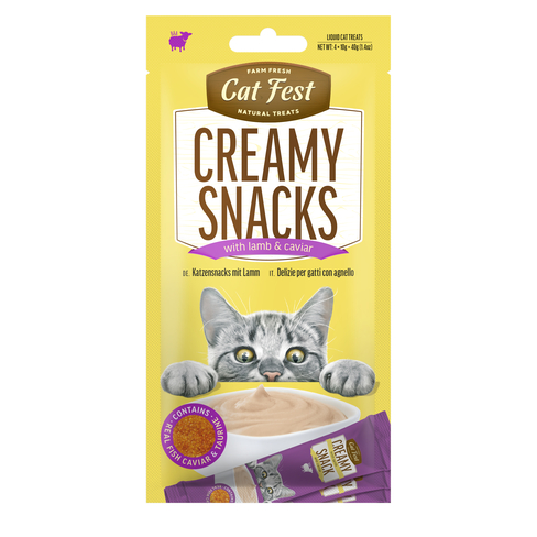 Cat Fest Creamy snacks with Lamb and Caviar