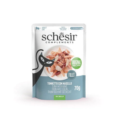SCHESIR Complements wet Tuna with Hake in jelly pouch