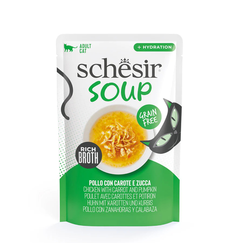 SCHESIR Soup wet cat Chicken Pumpkin in soup pouch