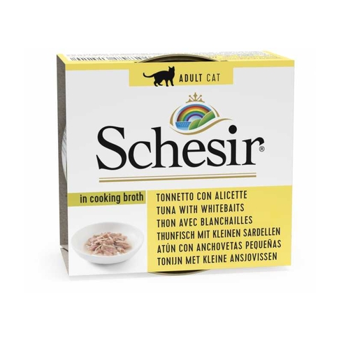SCHESIR Cat Can Broth Tuna with Whitebait