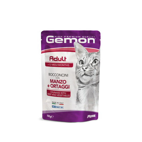 GEMON Cat Pouch Adult Beef and Vegetables