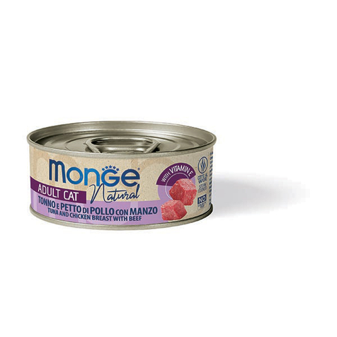 MONGE Cat Natural Can Tuna & chicken with beef
