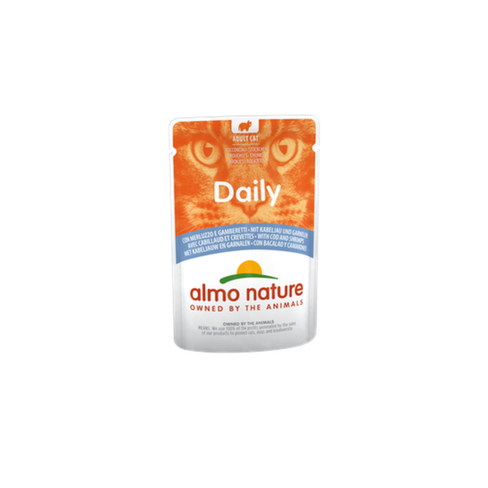 ALMO NATURE Cat DAILY Pouch Codfish/Shrimps 70g