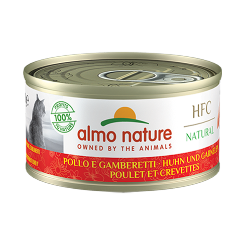ALMO NATURE Cat HFC Can Natural Chicken Shrimps 70g