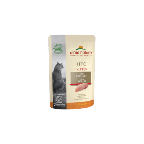 ALMO NATURE Cat HFC Pouch Complete Kitten Chicken 55g