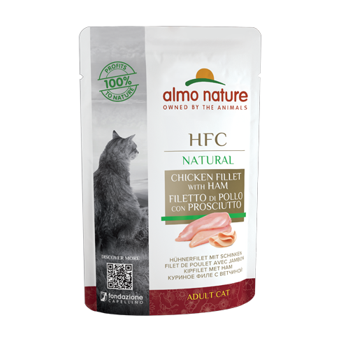 ALMO NATURE Cat HFC Pouch Natural Chicken/Ham 55g