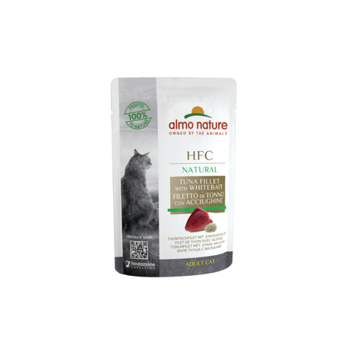 ALMO NATURE Cat HFC Pouch Natural Tuna with Whitebait 55g