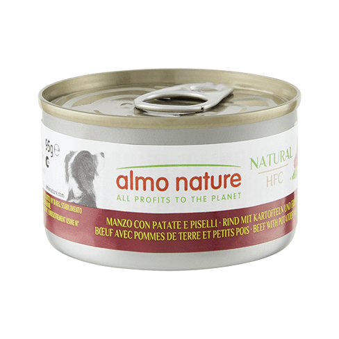 ALMO NATURE Dog HFC CAN Natural Beef/Potatoes/Peac