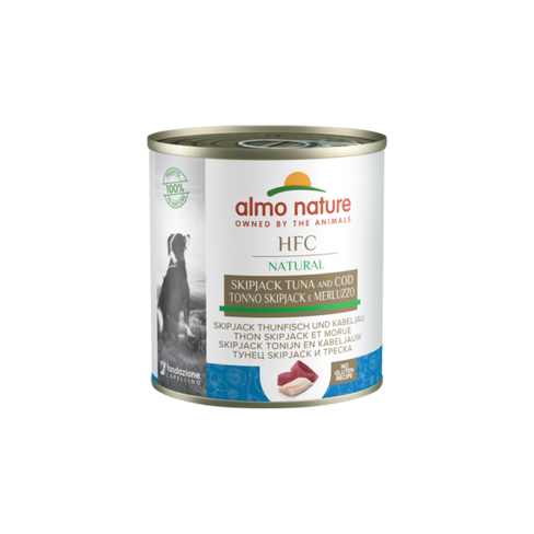 ALMO NATURE Dog HFC Can Natural Skip Jack Tuna and Cod 290gr