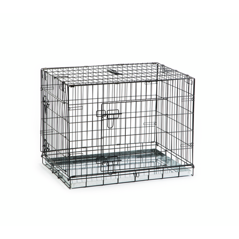 BEEZTEES cușcă de interior DOG BENCH 2-DOORS Black 78x55x61cm