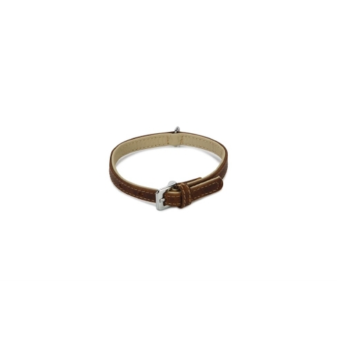 BEEZTEES ошейник кожаный COMFORT Brown 32×12