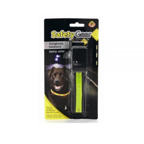 Beeztees zgardă luminoasă galbenă