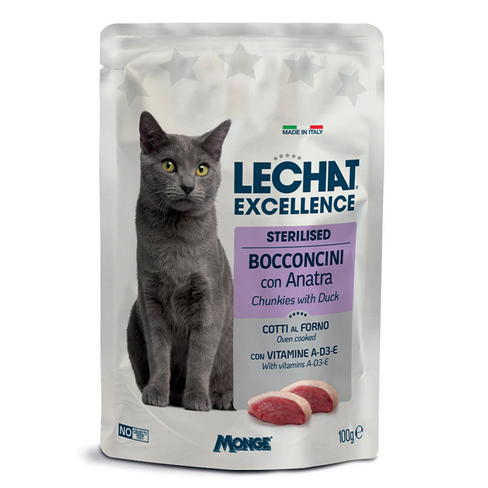 LECHAT Excellence Sterilized Chunkies with Duck