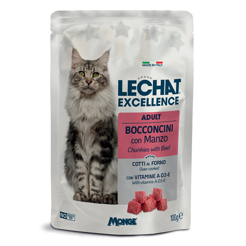 LECHAT Excellence Adult Chunkies with Beef