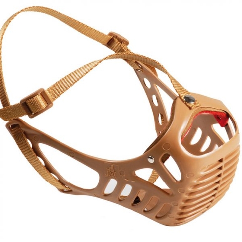 Botniță din plastic pentru Mastiff cu curea din nylon Nr. 5