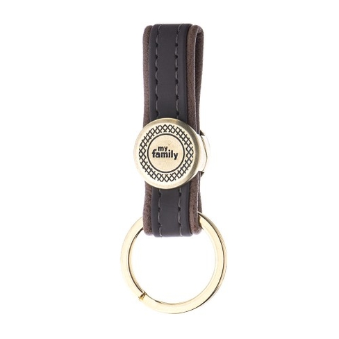 Breloc BROWN BILBAO KEYRING ENGLISH BRASS