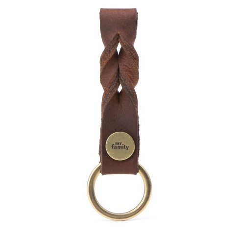 Breloc BROWN KEYRING ASCOT ENGLISH BRASS