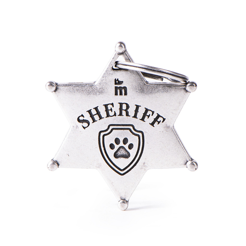 Медальон  SHERIFF STAR BRONX WHITE BRONZ ENAMELED