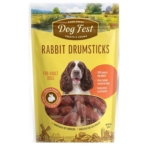 Dog Fest Calcium bone wrapped with rabbit