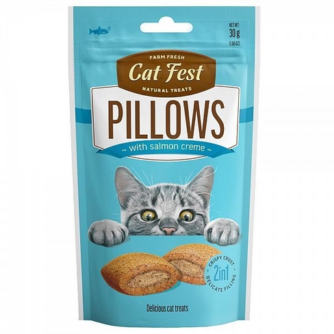 CatFest Pillows with Salmon Cream for Cat