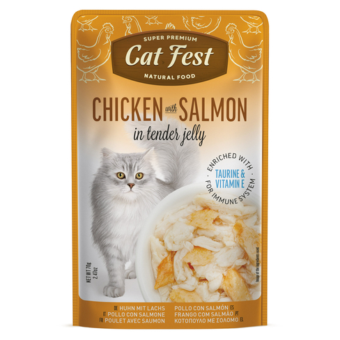 Cat Fest Pouch Chicken with Salmon