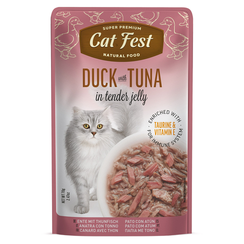 Cat Fest Pouch Duck with Tuna