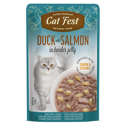 Cat Fest Pouch Duck with Salmon