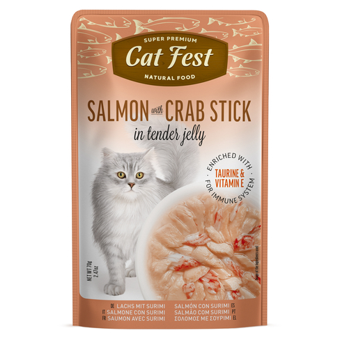 Cat Fest Pouch Salmon with Crab stick