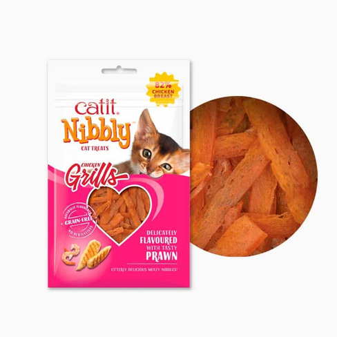 Catit Nibbly Grills Chicken & Shrimp – recompense pentru pisici cu pui și creveți