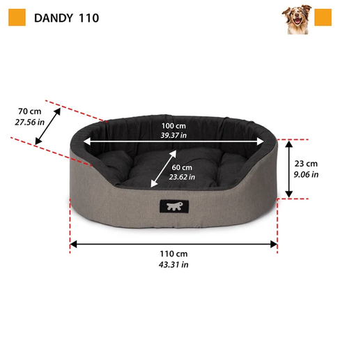 FERPLAST Pernă din material textil DANDY Dove Grey