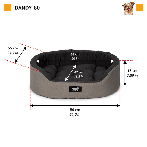 FERPLAST Pernă din material textil DANDY Dove Grey