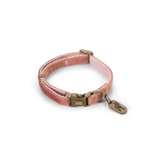 DBL zgardă pentru pisici VELURA Pink 20-30×10