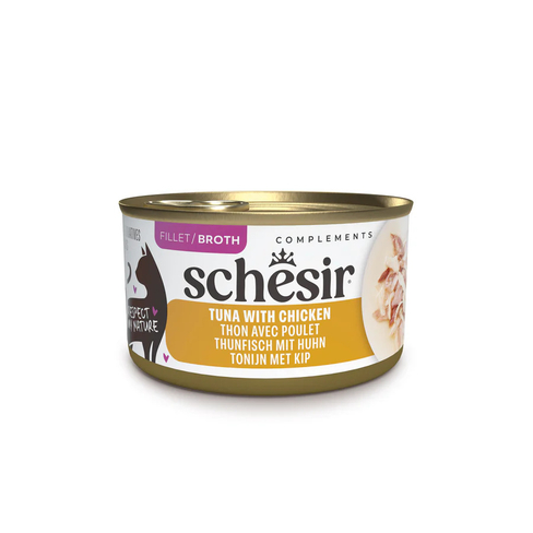 SCHESIR Cat Complements Tuna with Chicken in broth