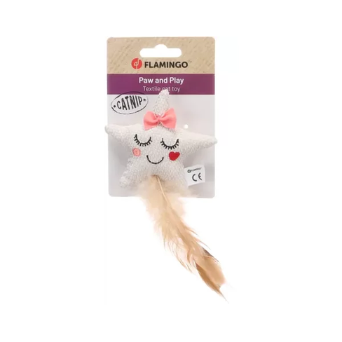 Flamingo игрушка для кошек LOVU STER BEIGE 8.5*2.5*7cm