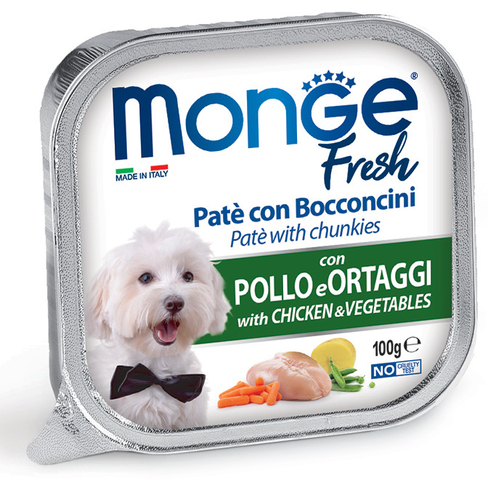 MONGE Dog Fresh Pate with Chicken and Vegetab.