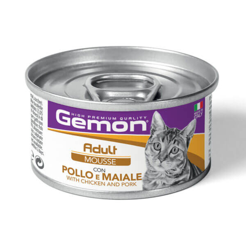 GEMON CAT MOUSSE ADULT CHICKEN/PORK 85gr