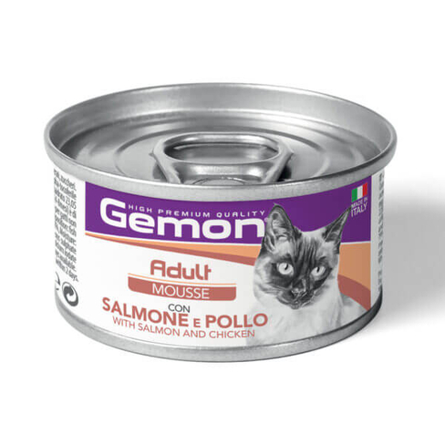 GEMON CAT MOUSSE ADULT SALMON/CHICKEN 85gr