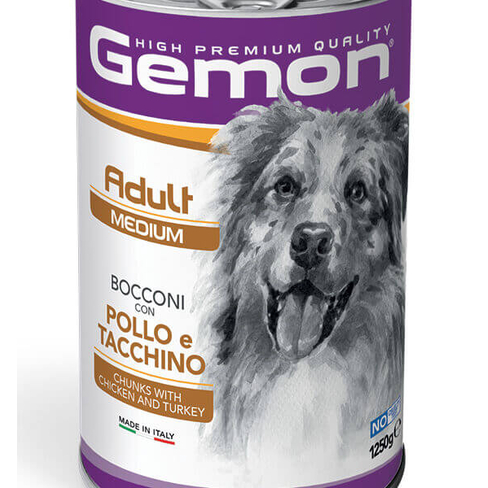 GEMON DOG MEDIUM ADULT CHICKEN/TURKEY 1250 gr