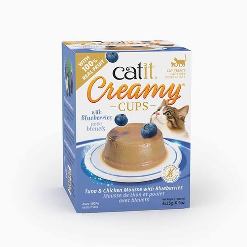Catit Creamy Cups Tuna & Chicken Mousse with Blueberry