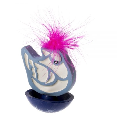 Игрушка для кошек латекс+резина с перьями