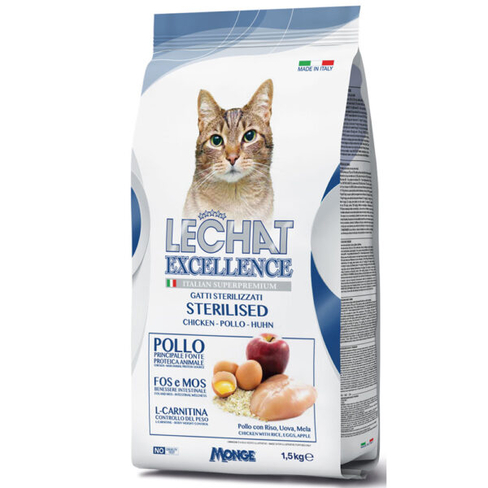 LECHAT DRY EXCELLENCE STERILIZED CHICKEN 1,5 кг
