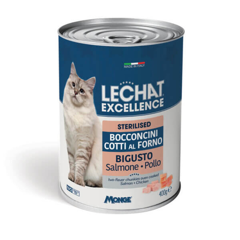 LECHAT EXC. CHUNKIES STERIL SALMON/CHICKEN
