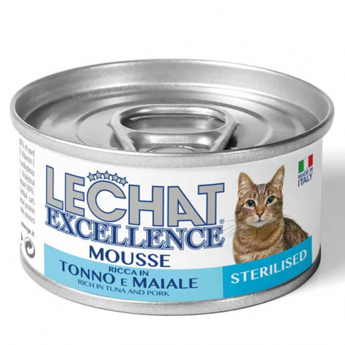 LECHAT EXC. MOUSSE STERILISED TUNA/PORK 85gr