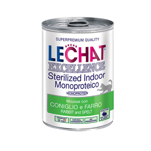 LECHAT EXC. PATE STERIL/INDOOR RABBIT/SPELT