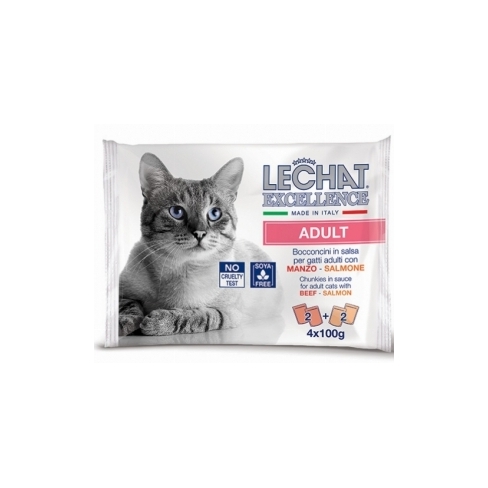 LECHAT EXCELLENCE POUCH FLOW PACK ADULT Beef/Salmon