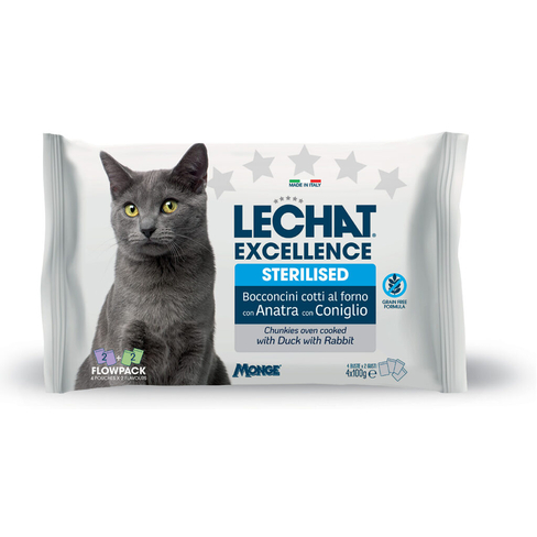 LECHAT Excellence Multipack Pouches Adult Duck/Rabbit