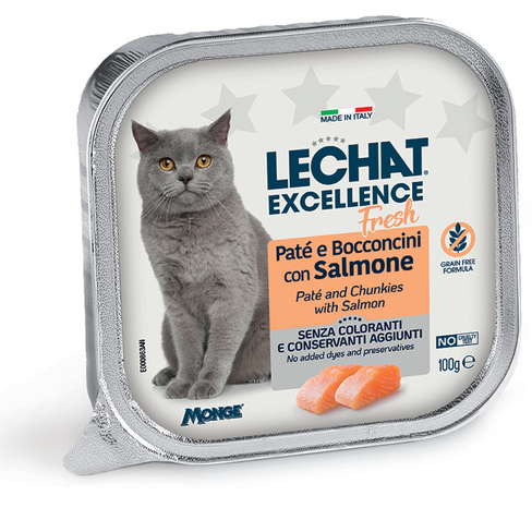 LECHAT Excellence Fresh Adult Paté and Chunkies with Salmon