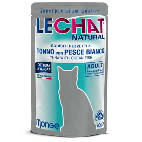 LECHAT NATURAL Pouch Tuna and ocean fish 80gr